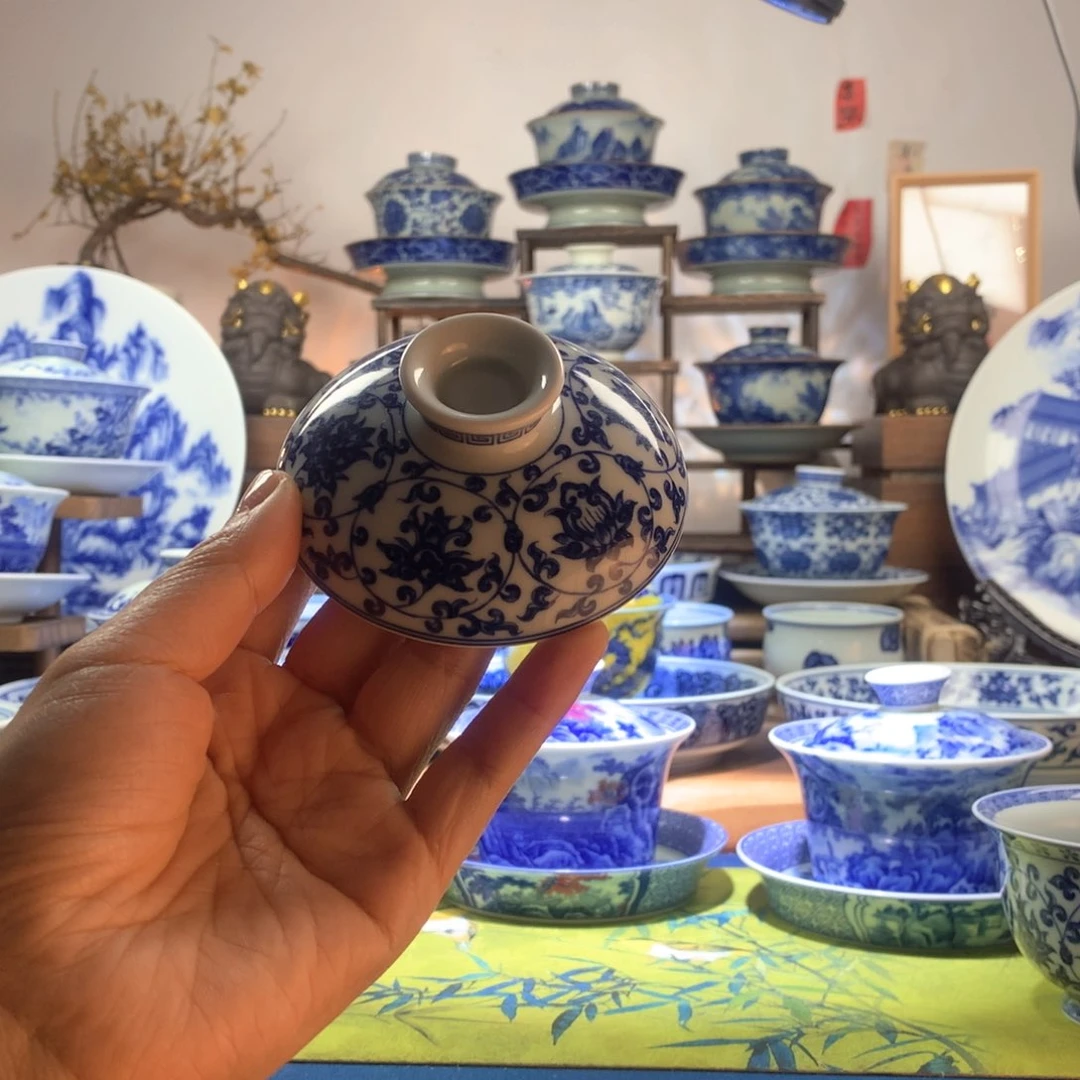 我****！景德镇陶瓷永乐青花单盖子