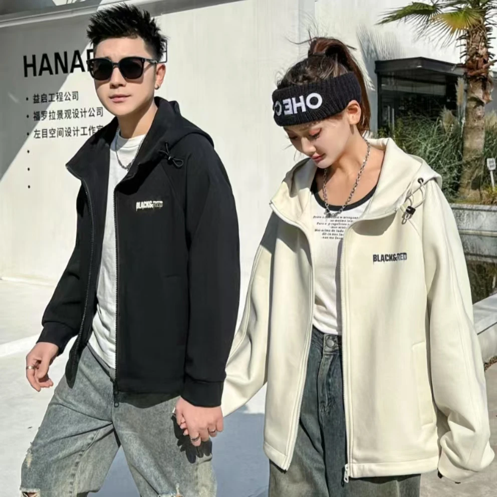 2025春季新款情侣款时尚潮流百搭连帽外套-JK8805