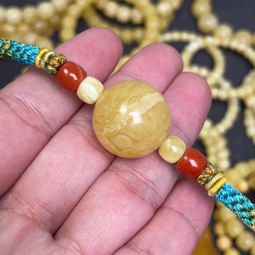 蜜蜡未镶嵌裸石蜜蜡锁骨链21mm