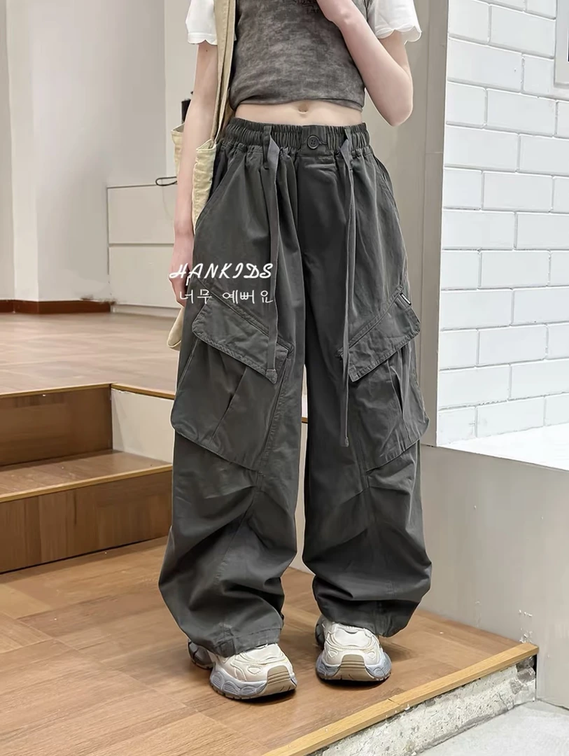 男女童夏季小冰皮工装裤百搭