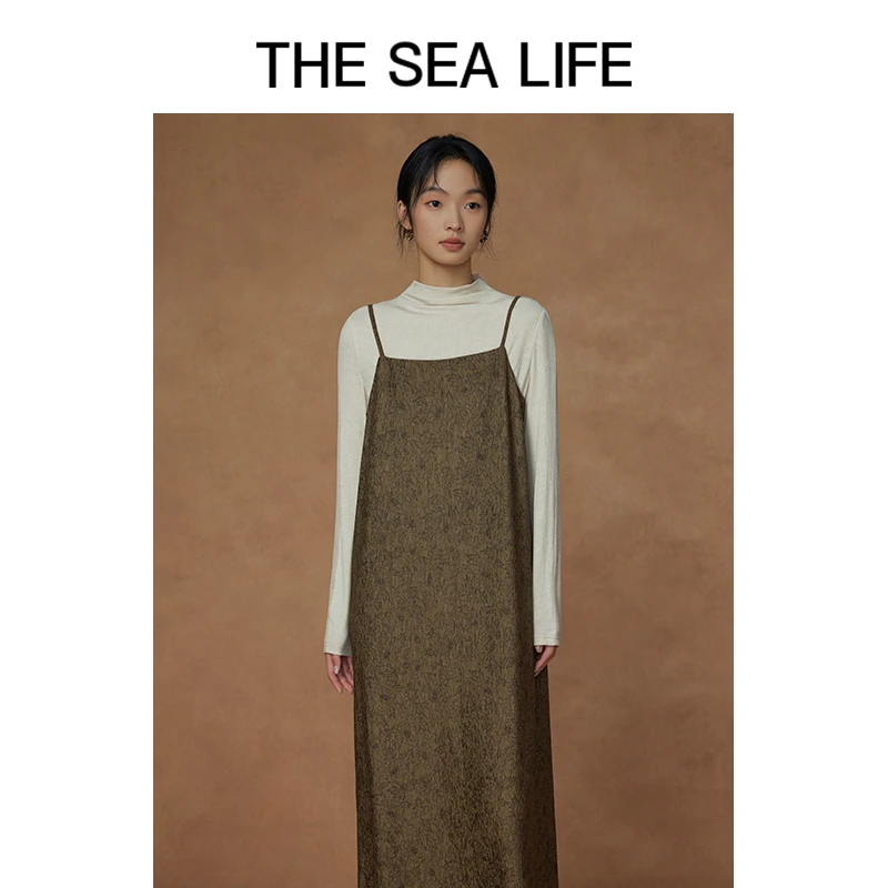 欧海一生 莱赛尔针织衫2024秋多前后两色打底衫thesealifeVE12501