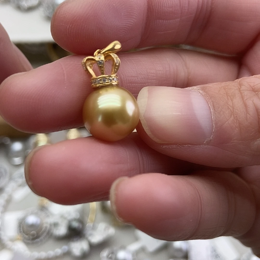 吊坠(不含链)海水珍珠银S925镶嵌