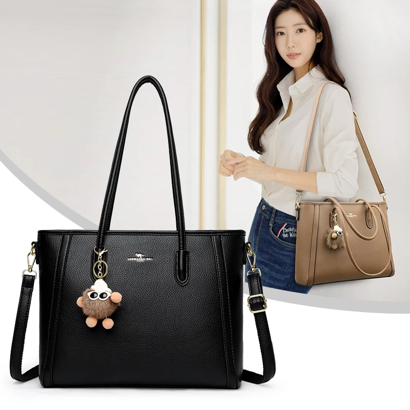 品牌时尚女包大容量手提包女秋冬包包2024新款时尚软皮包斜挎大包