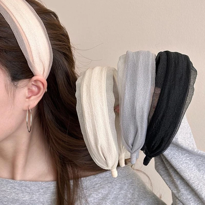 简约春夏网红宽边发箍女2025新款高颅顶头箍日常百搭优雅气质发饰