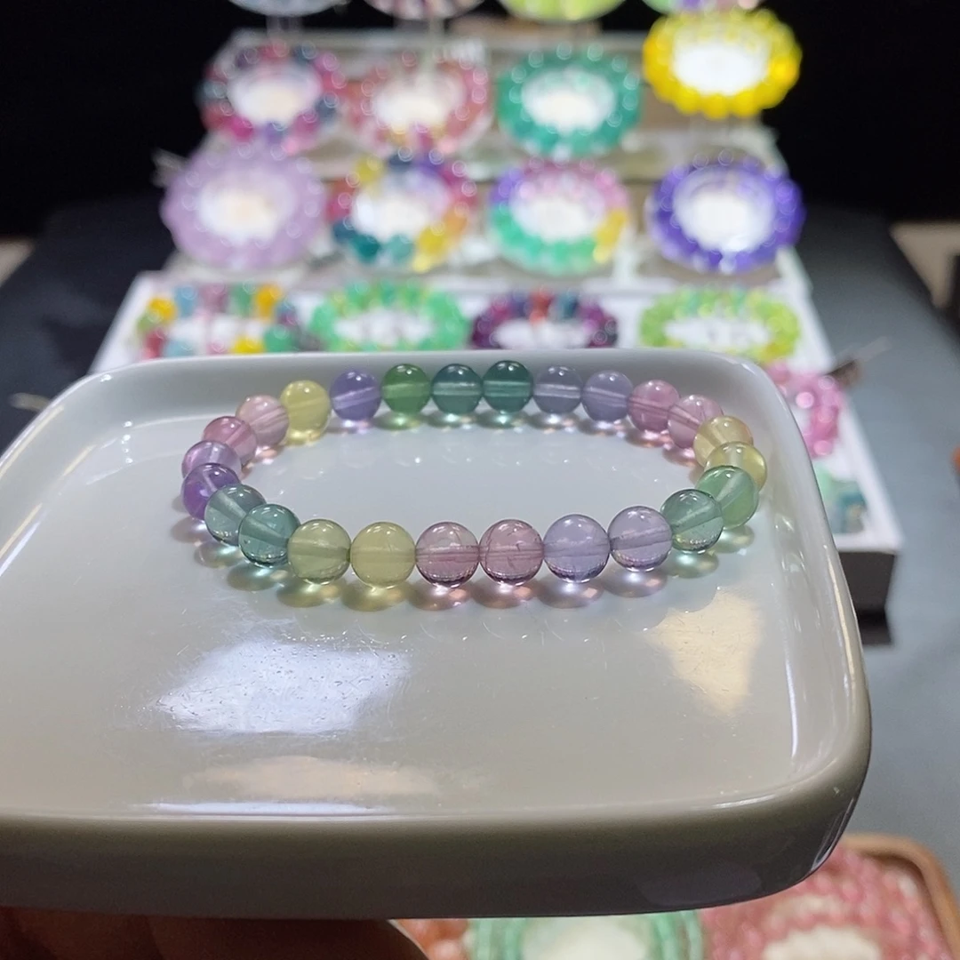 手链未镶嵌萤石马卡龙单圈7加