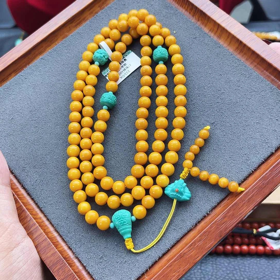 琥珀手链未镶嵌项链7m