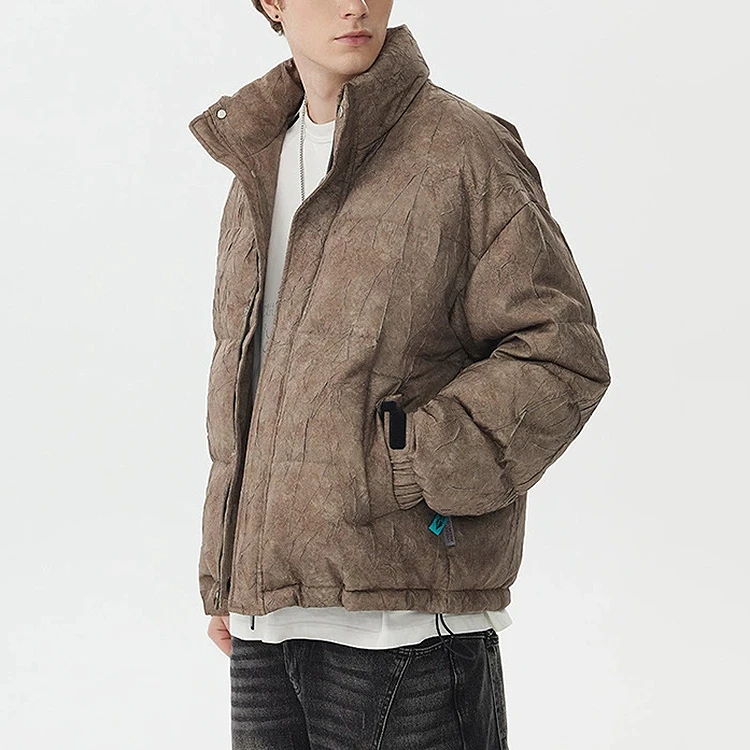 休闲宽松加厚冬季直下摆潮流羽绒服保暖立领时尚秋冬情侣