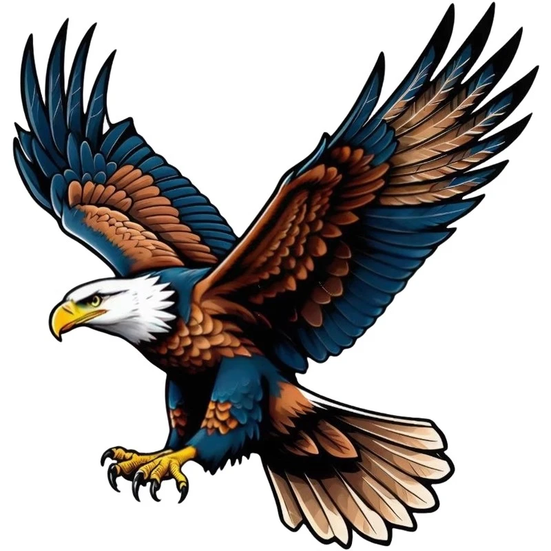 霸气老鹰车贴创意个性图案贴纸卧室墙贴车身防水动物无背景装饰贴