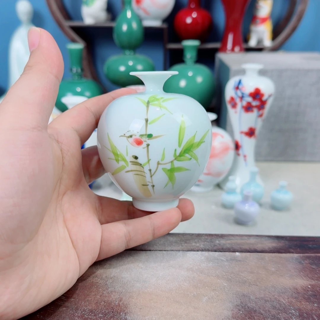 陶瓷手工小花器摆件