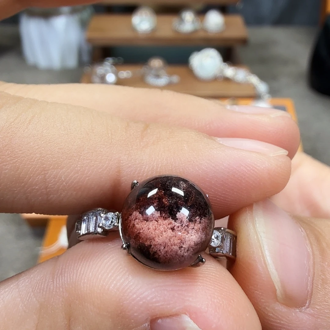 婉***柔水晶戒指银S925镶嵌