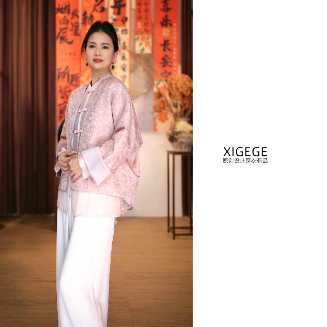 【25H580617K外套】福寿延年宋锦中式小外套