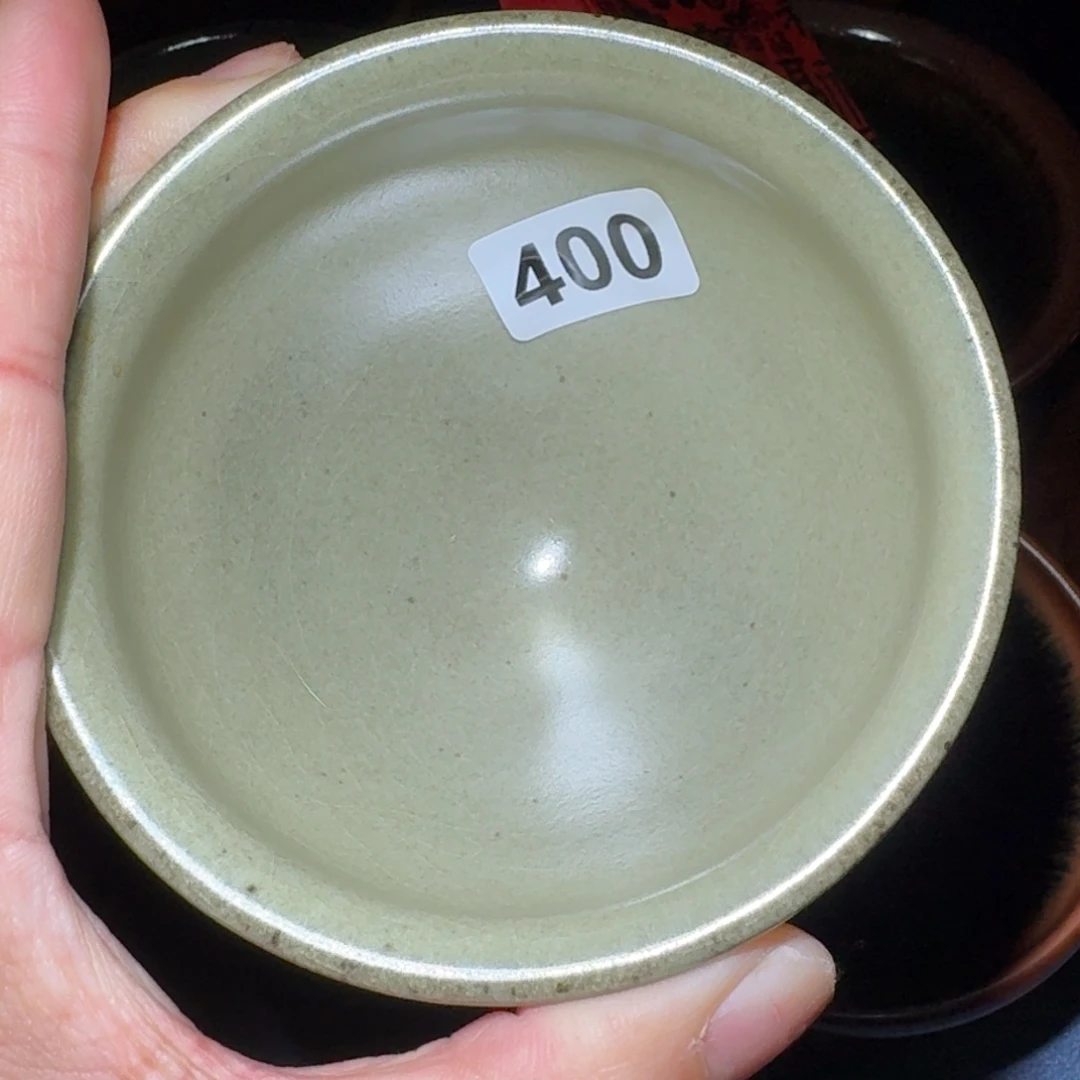 小雨茶盏手工柴烧裂底