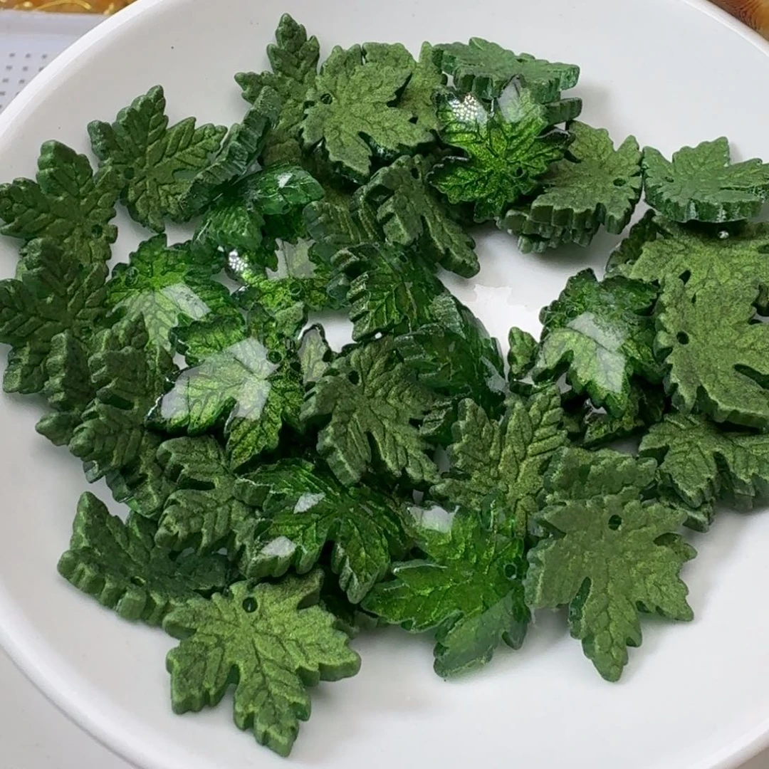 玻璃17号 迷你小枫叶 五十个 单面