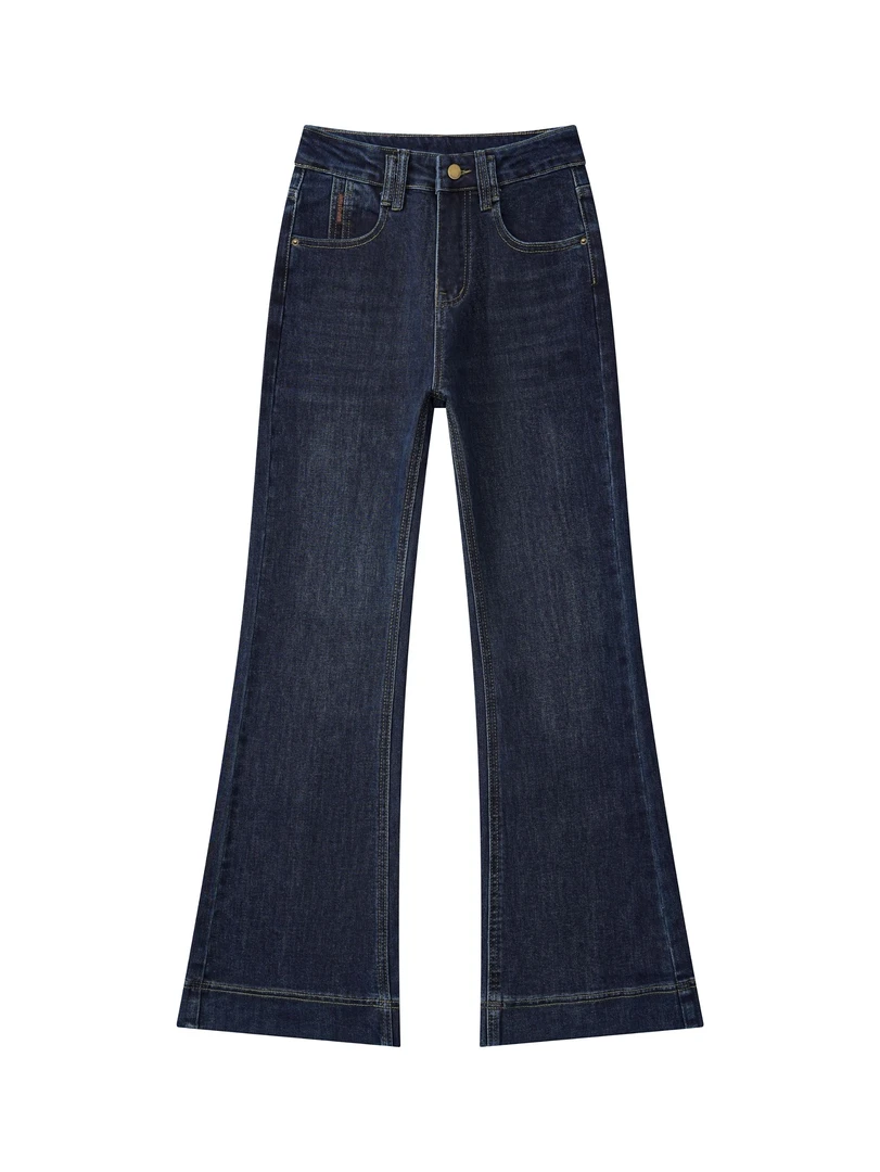 【雾霾妖姬】希希家严选^百搭日常通勤时尚直筒喇叭显瘦早秋款970