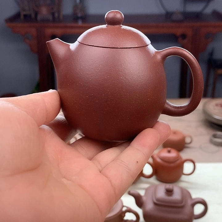 紫砂茶壶龙蛋壶130容量将坡泥