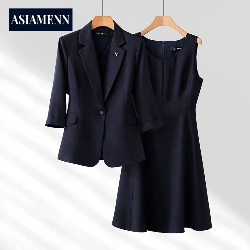 高端职业西装套装裙女西装通勤西服气质职场轻熟风女装正装连衣裙