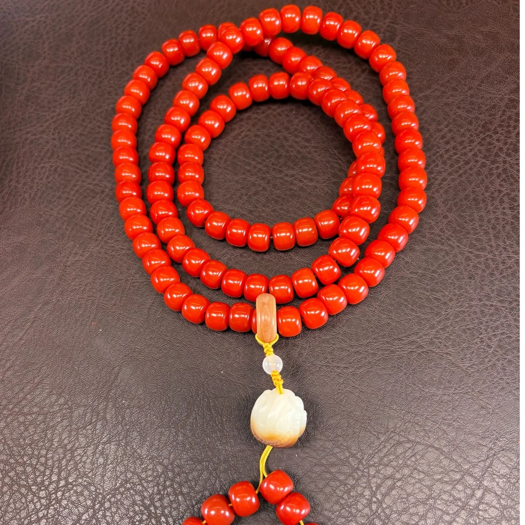 鸿运当头红菩提108颗多圈挂坠MK439无礼盒