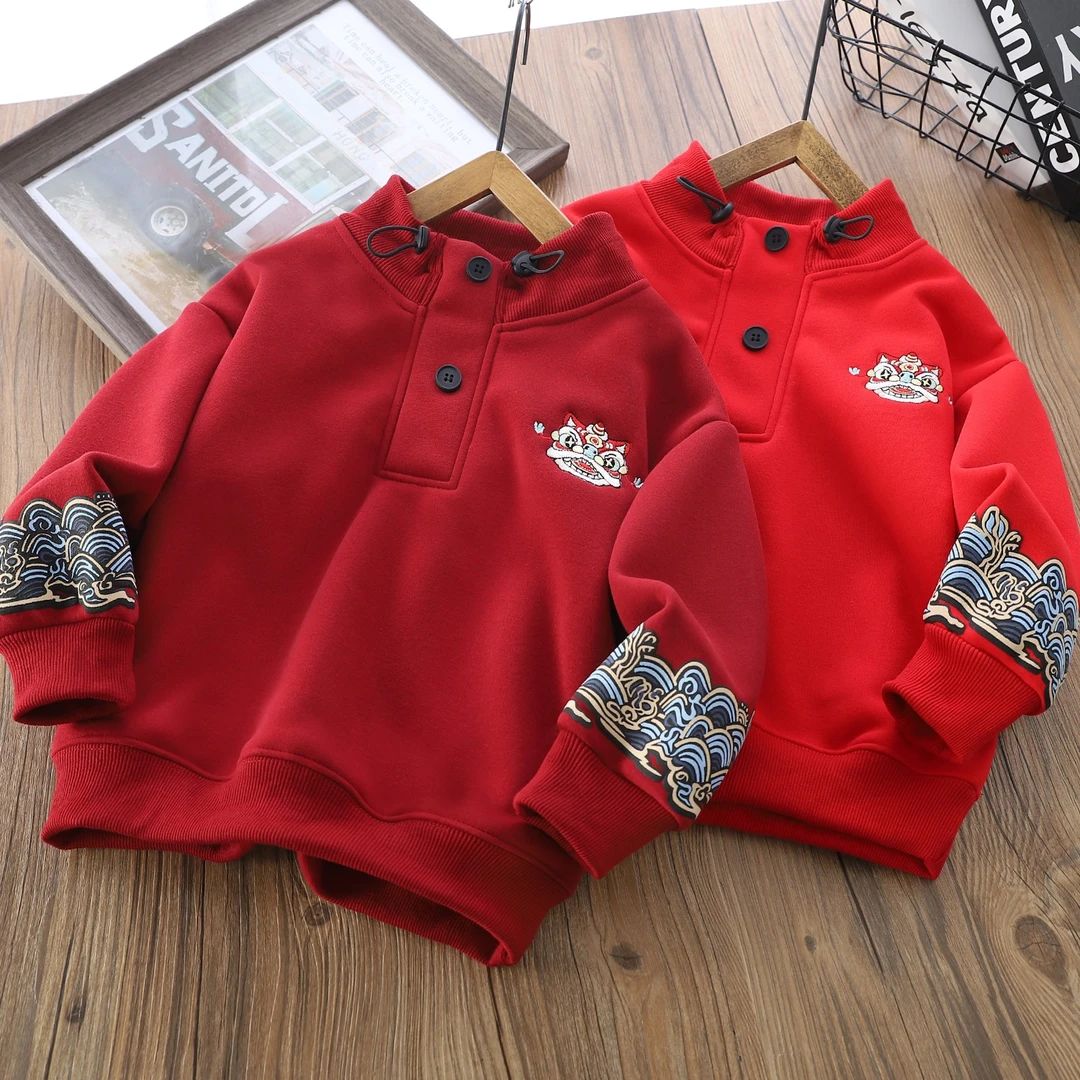 福利款儿童卫衣男童女童加绒卫衣