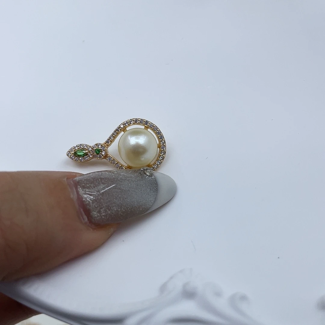 海水珍珠吊坠(不含链)银S925镶嵌