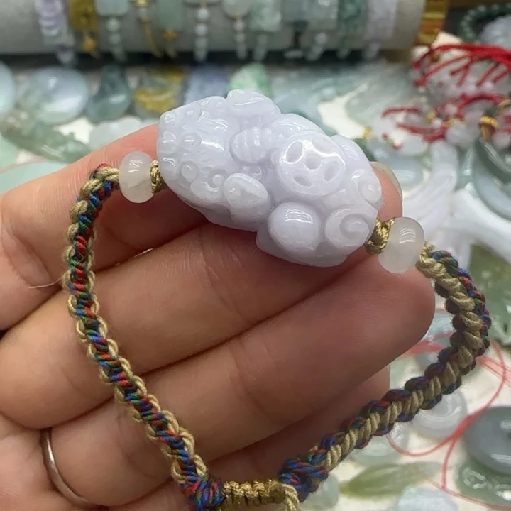 翡翠未镶嵌手链貔貅手绳