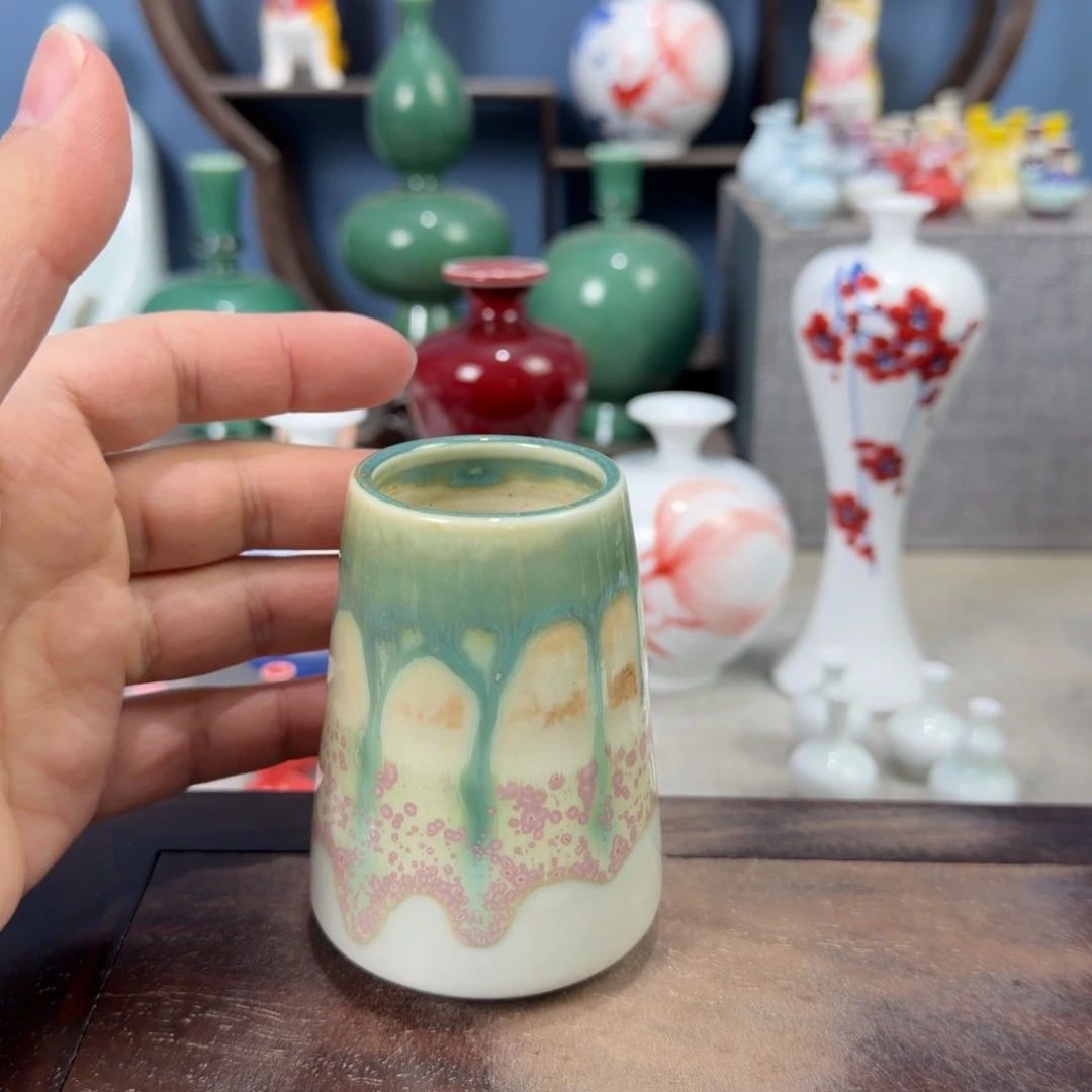 陶瓷手工小花器摆件