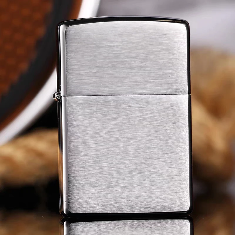 Zippo打火机美国原装正品经典镀铬200拉丝光板煤油防风送男士MBJ1