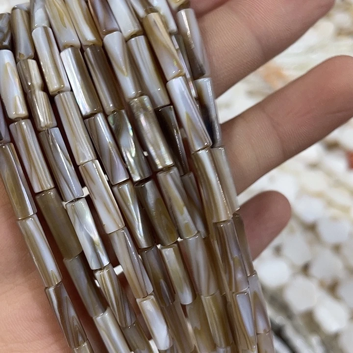 合金玛瑙/玉髓珠宝半成品一条企鹅贝管珠
