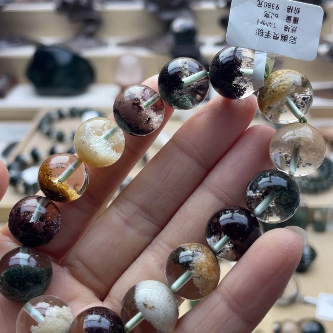 水晶未镶嵌手链四季幽灵聚宝盆手串