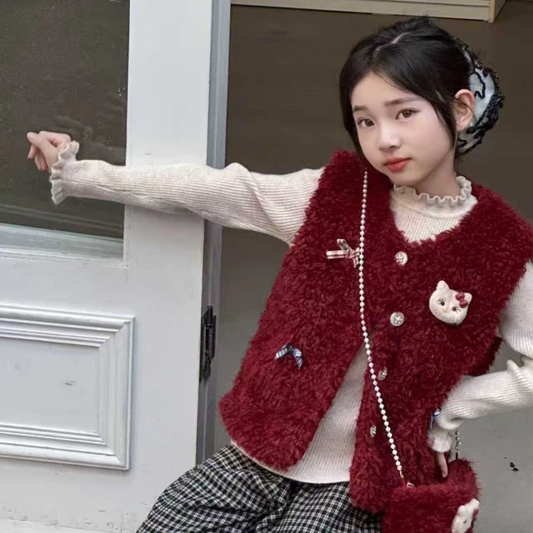 冬季秋冬女休闲风厚款套装女童套头名媛