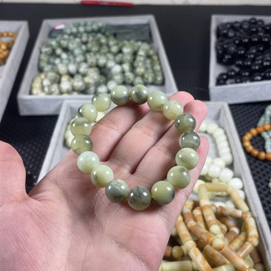 蛇纹石玉未镶嵌手链