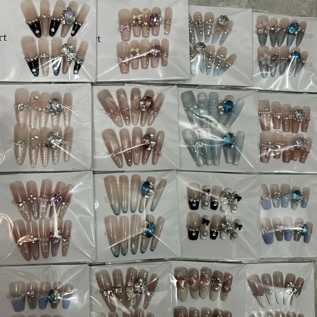 纯手工锆石穿戴甲高质量高级感