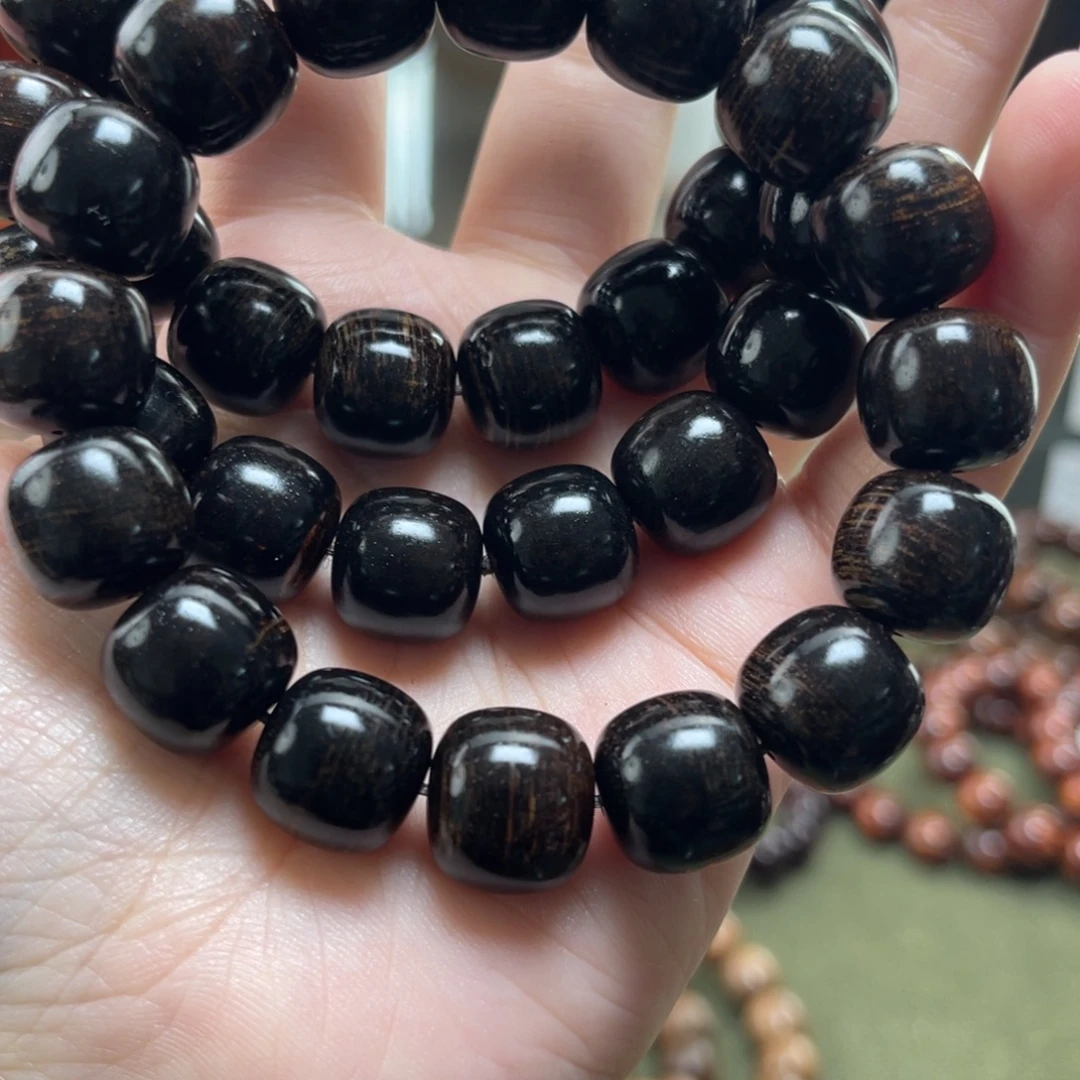 l***4手串/手链贡木1314墨绿宝664