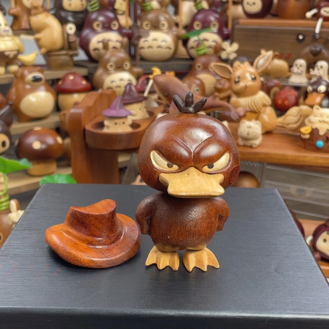 木可达鸭乌檀木戴帽子