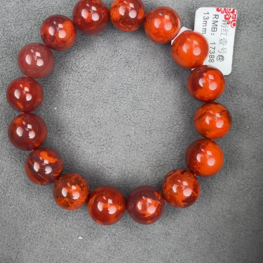 南红玛瑙未镶嵌手链13MM