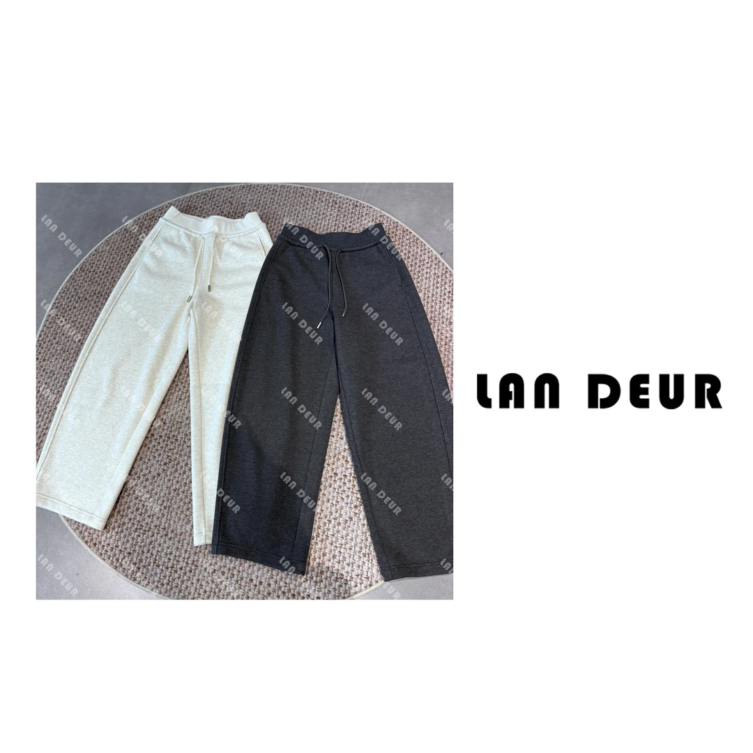 JIUJIU【吹落秋色】通勤百搭简约显瘦加绒抽绳休闲裤1205-10488