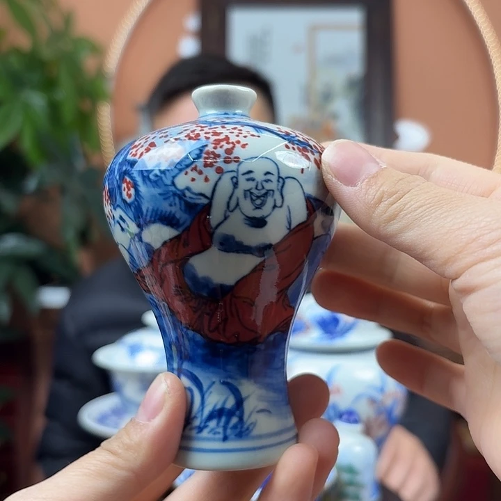 摆件陶景德镇陶瓷手工花瓶