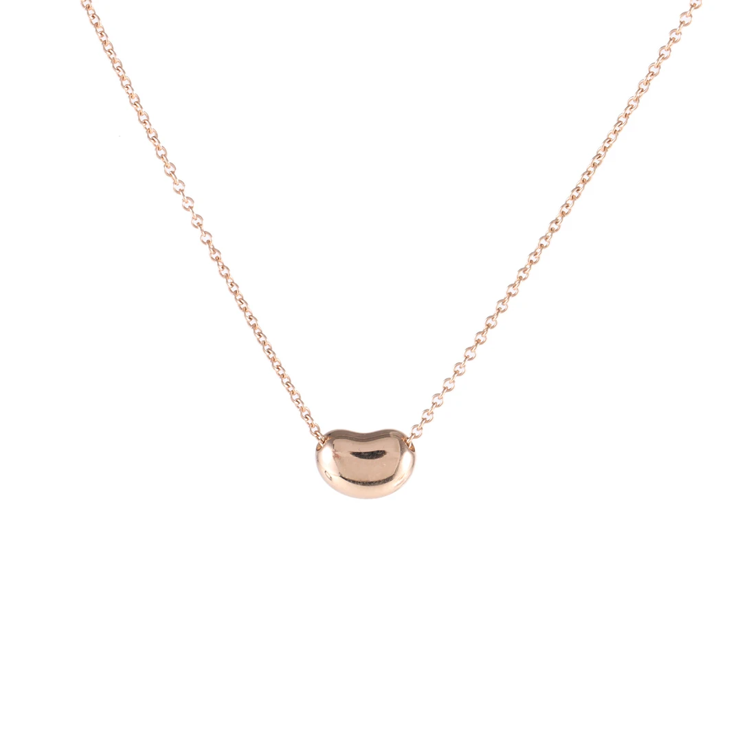 99新 Tiffany & Co./蒂芙尼 小花柳 豆子 项链 9mm 18K玫瑰金