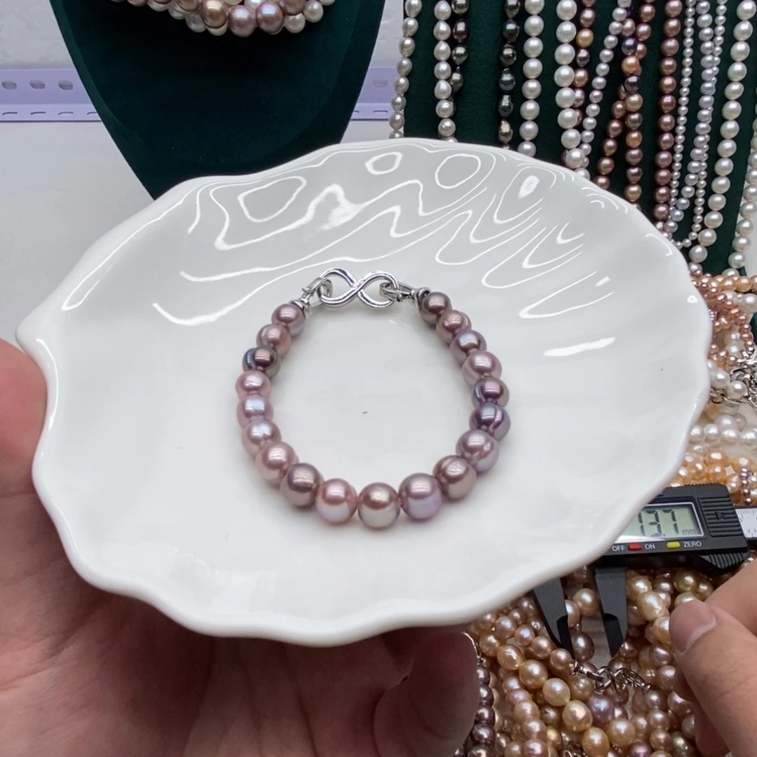 .****淡水珍珠银S925镶嵌天然淡水珍珠无人工干预