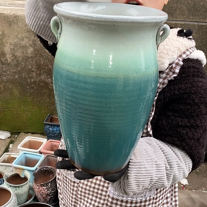 紫砂花盆正品口20高32