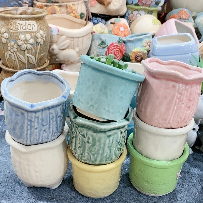 【闪购商品】红陶陶瓷花盆，多肉花盆