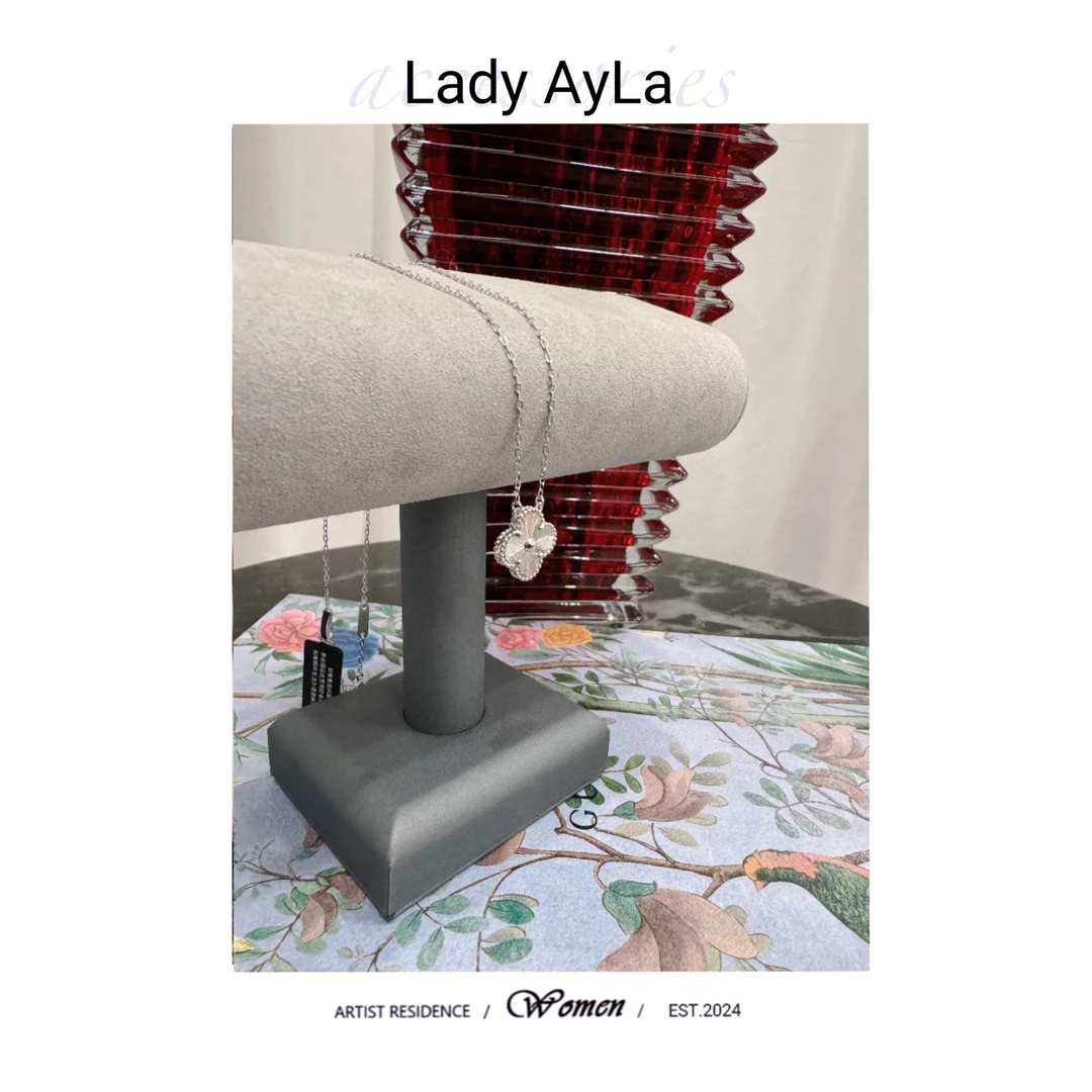 坠链均925银 气质轻奢双面镭射百搭项链AL064