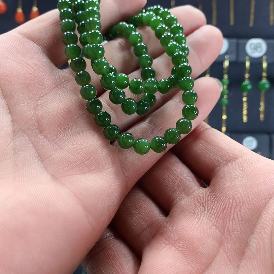 和田玉手链未镶嵌8888