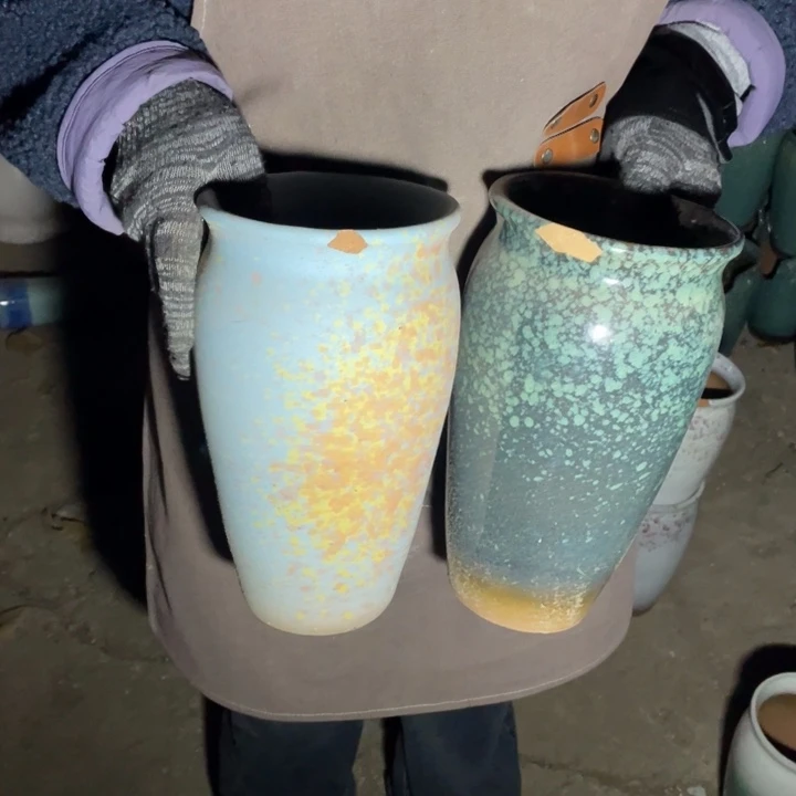 紫砂花盆口14高27瑕疵瑕疵