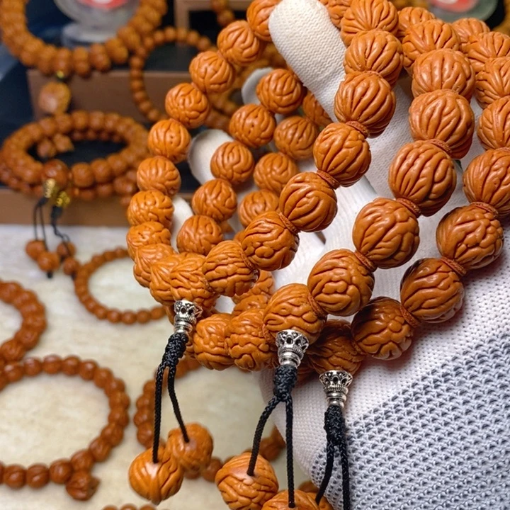 桃核手串秦岭龙纹桃核