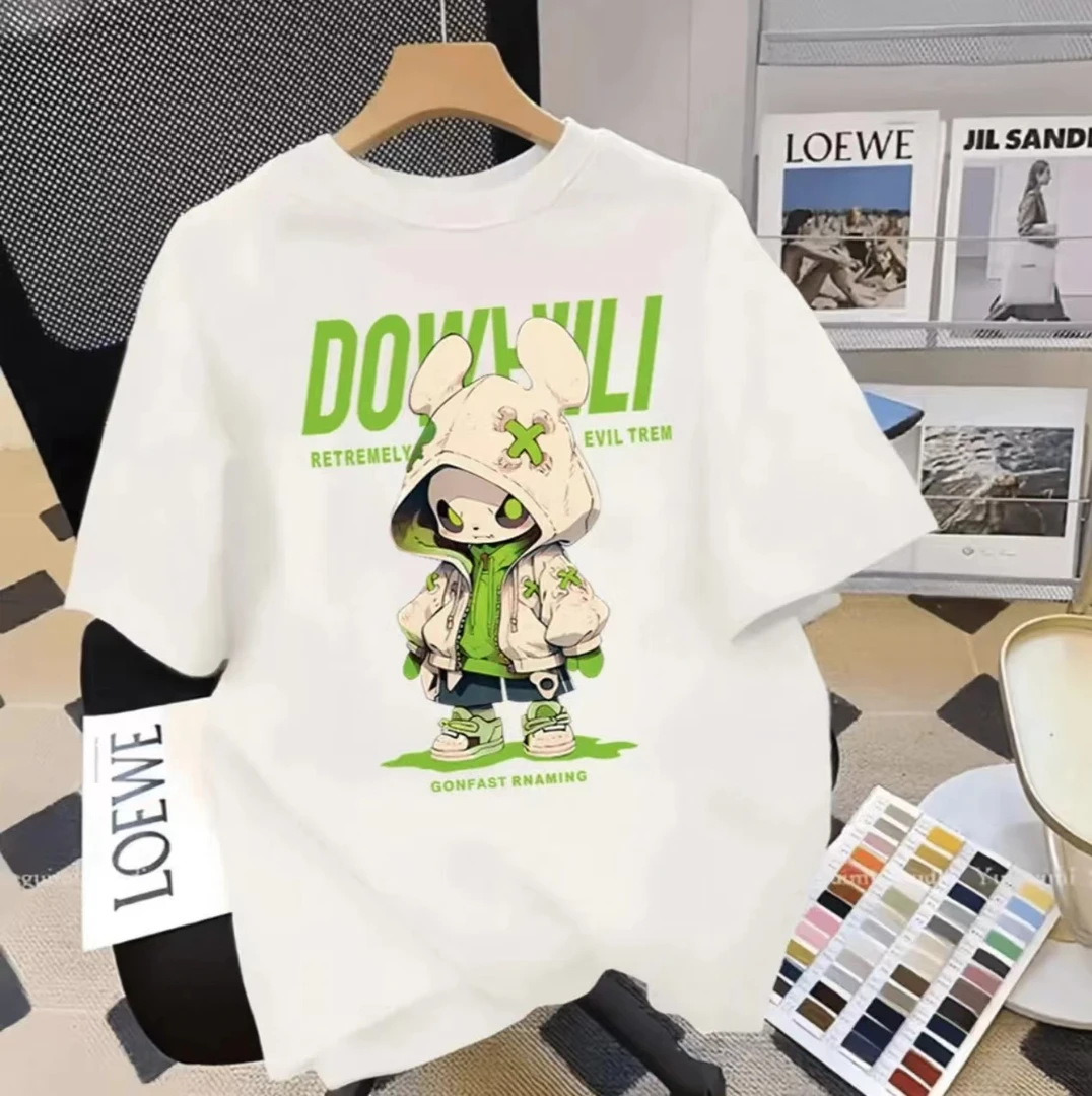 【上新】2025潮流纯棉圆领短袖百搭男女同款情侣款多种图案