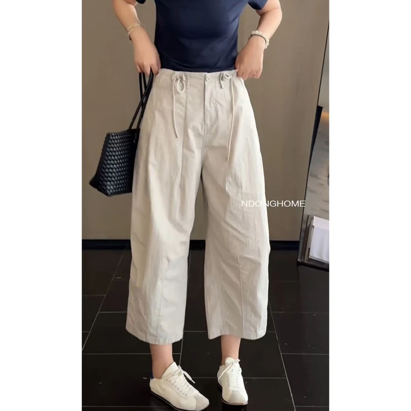 艾塔莉九分裤大码宽松休闲裤女夏季新款百搭爆款阔腿裤梨形直筒裤