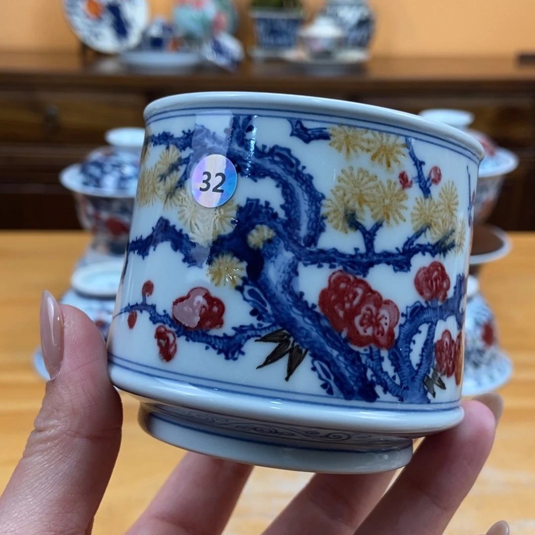 手绘现代茶具非古董