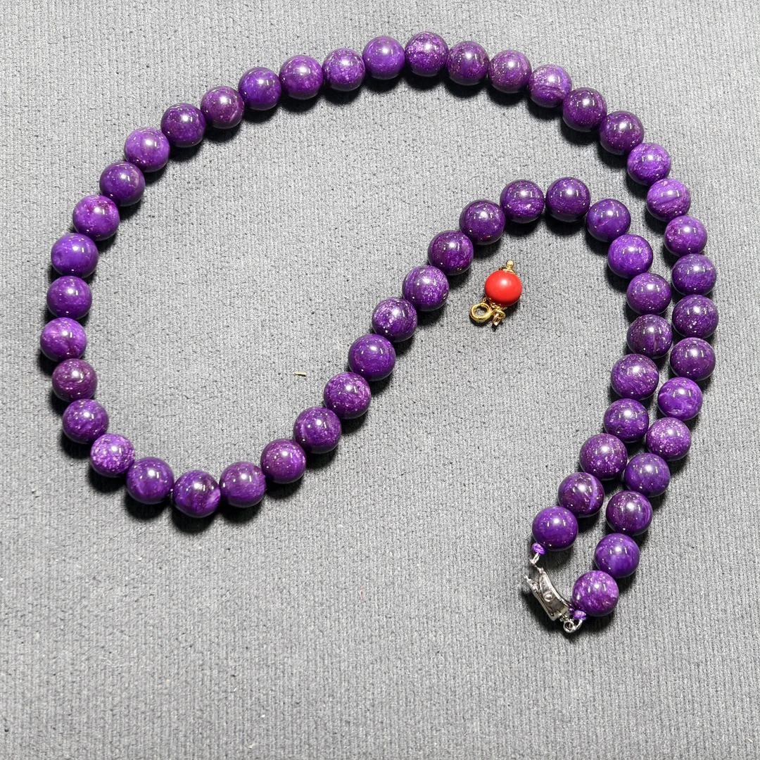 SJL紫圆珠项链24-246