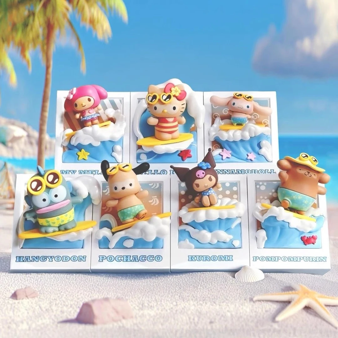 MINISO/名创优品三丽鸥家族夏日黑皮系列冲浪盲盒