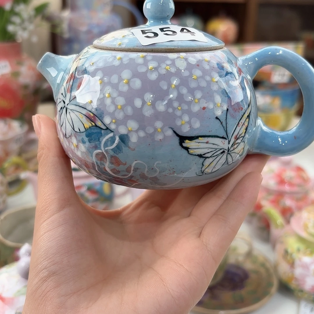 景德镇手绘高温釉下彩陶瓷茶具